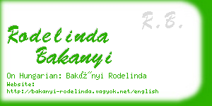 rodelinda bakanyi business card